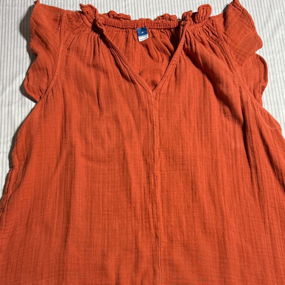 Old Navy Terracotta Ruffled Blouse